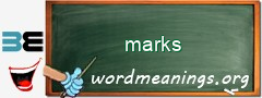 WordMeaning blackboard for marks